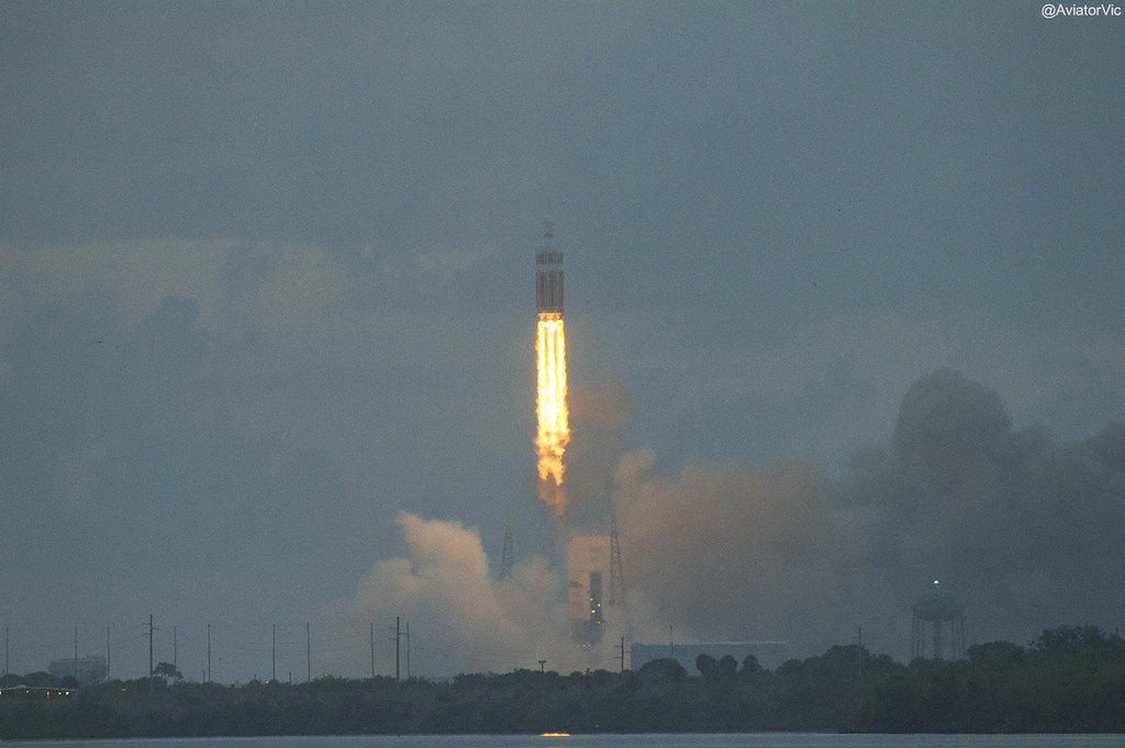 Liftoff of Delta IV Rocket with Orion capsule