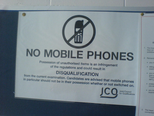 School exam sign