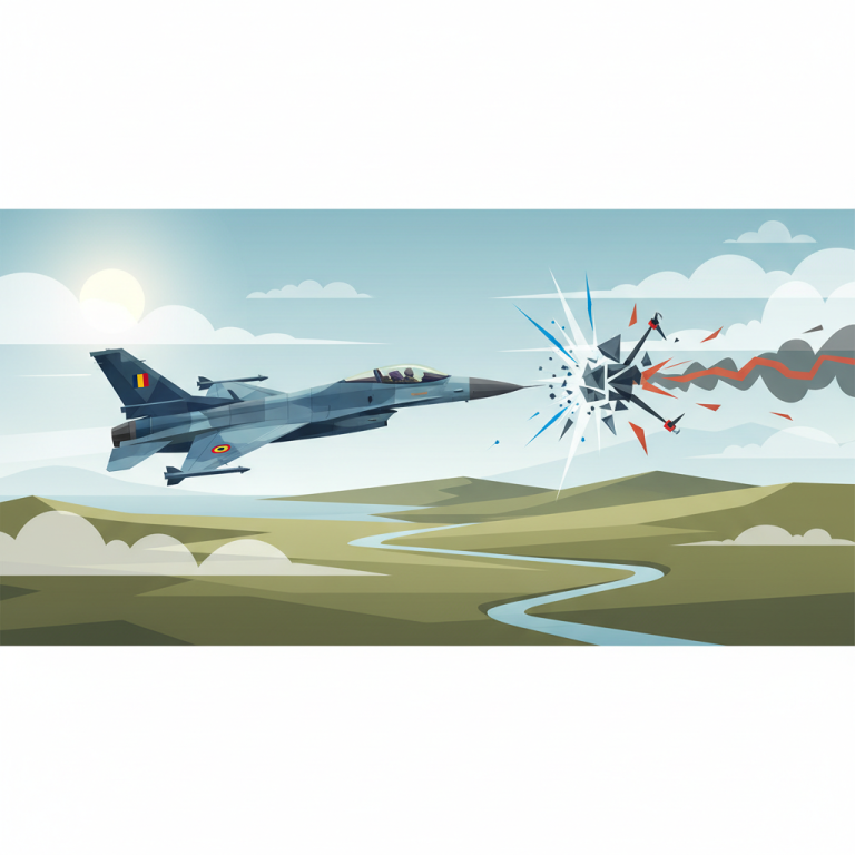 Romanian F-16 pilot destroys another drone near Sfantu Gheorghe